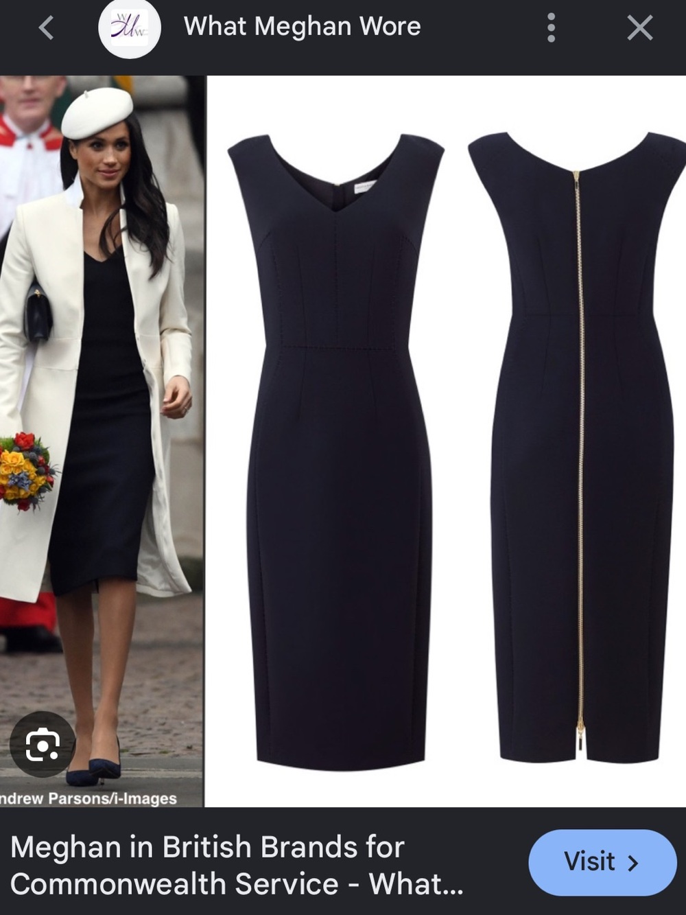 NWOT Amanda Wakeley ‘Springsteen’ Dress ASO Meghan Markle